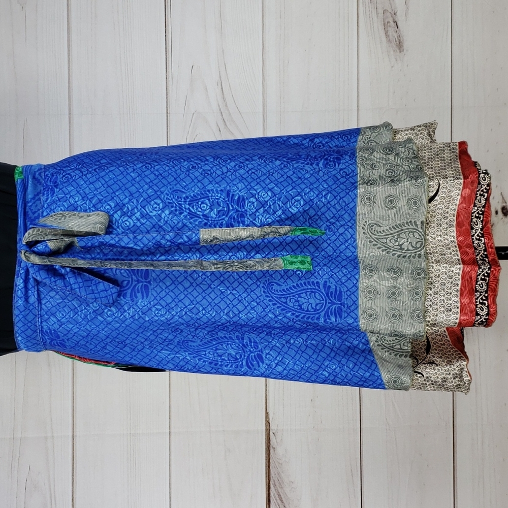 Darn Good Yarn Sari Silk Wrap Skirt Tea Regular